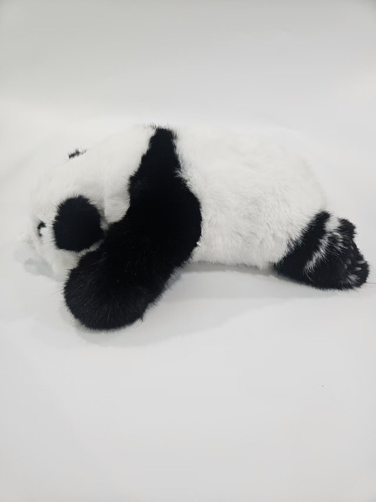 Baby panda plush detail close up