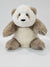 Brown and white panda stuffed animal handmade pure wool