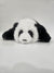 Handmade faux mink baby panda stuffed animal side view