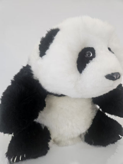 Hua Hua panda plush detail texture close up