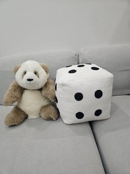 Qi Zai rare brown panda dice gift set lifestyle display